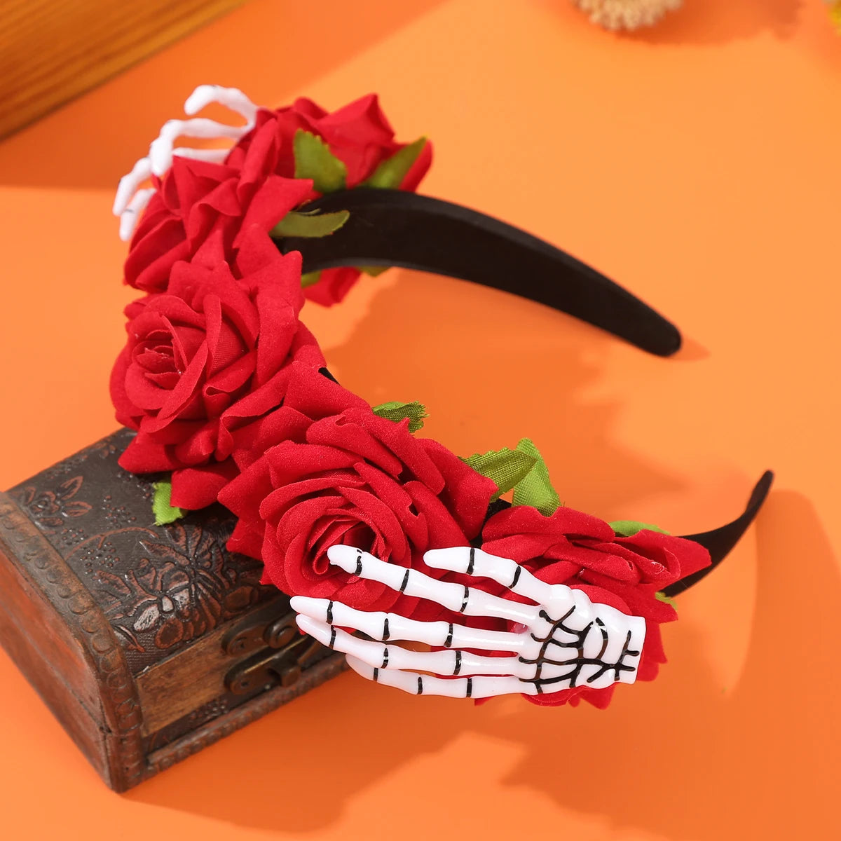 Halloween Flower Hair Crown Headband