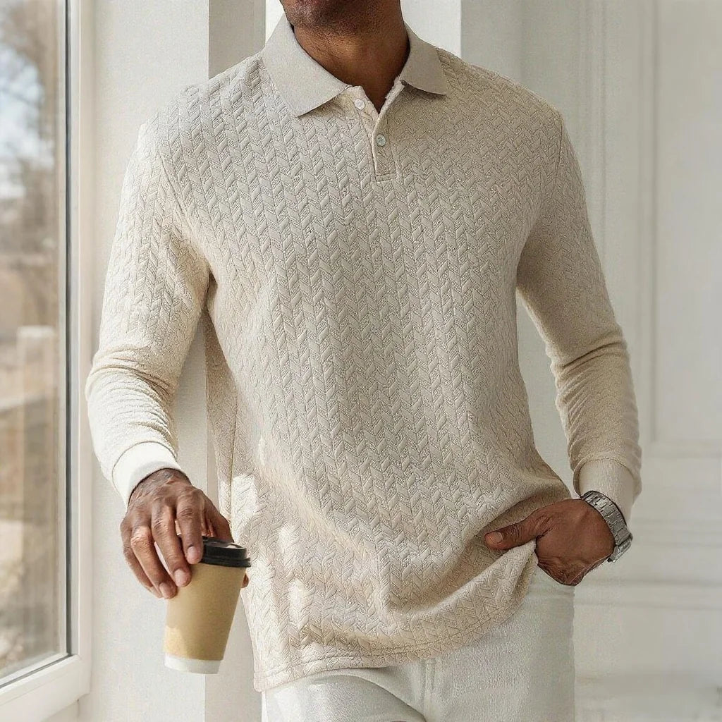 Men Long Sleeve Polo Shirt