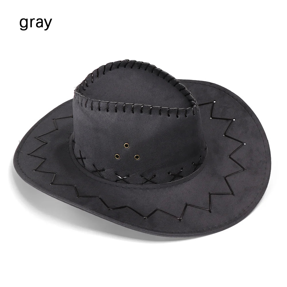 Unisex Western Wide Brim Fedoras Hat