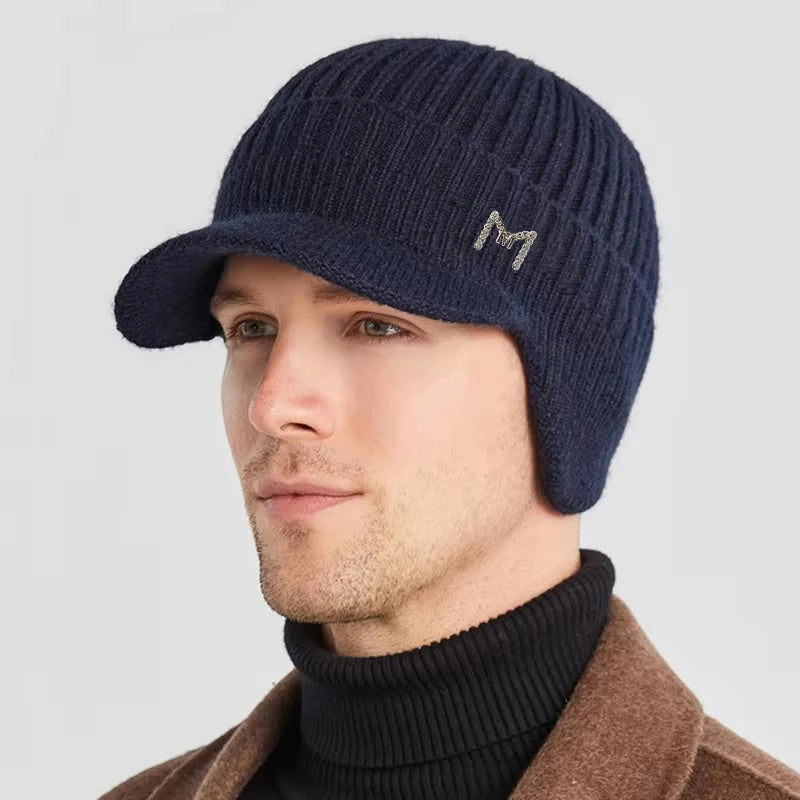 Winter Warm Visor Beanie Hat