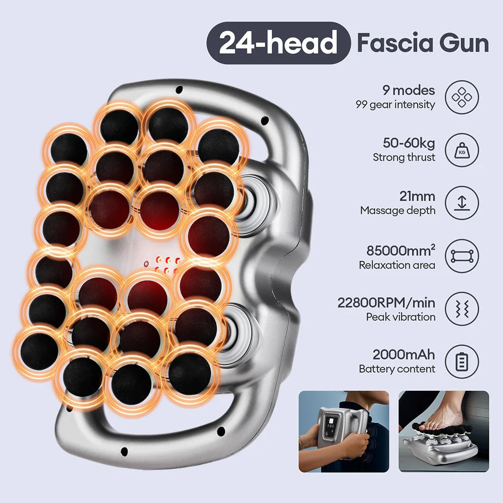 24-Head Fascia Gun Body Massager
