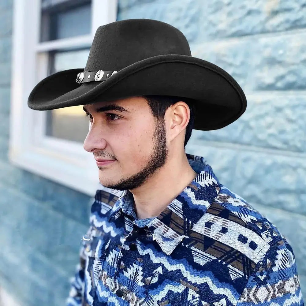 Unisex Western Wide Brim Fedoras Hat