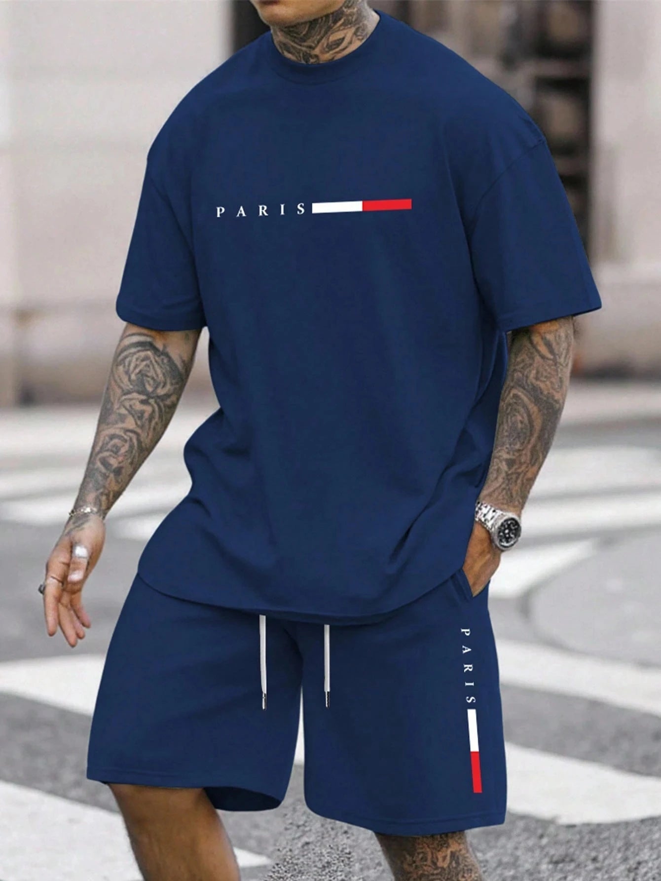 Men's 2 Piece O-neck Tracksuit