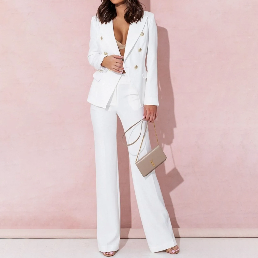 Plus Size Blazer and Pants Set