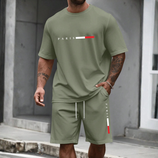 Men's 2 Piece O-neck Tracksuit