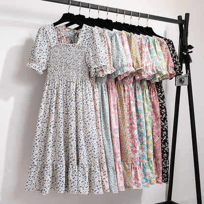 Summer Pleated Women Chiffon Dress