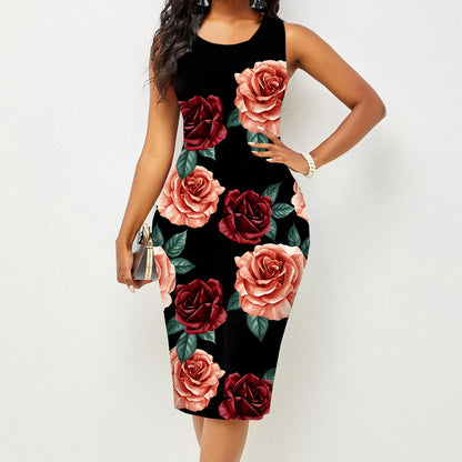 Women's Sleeveless Wrapped Dress
