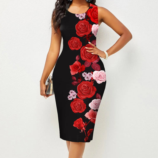 Women's Sleeveless Wrapped Dress