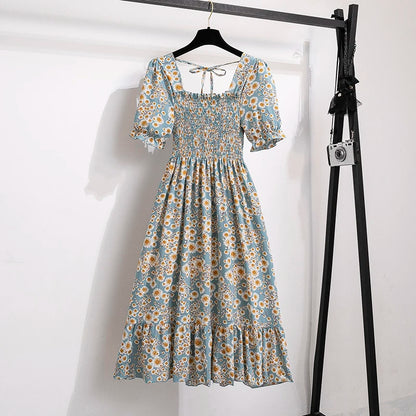 Summer Pleated Women Chiffon Dress