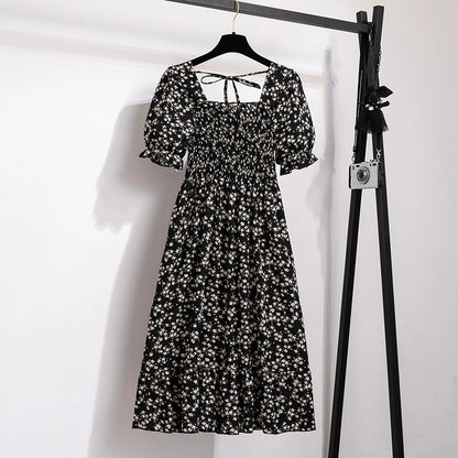 Summer Pleated Women Chiffon Dress