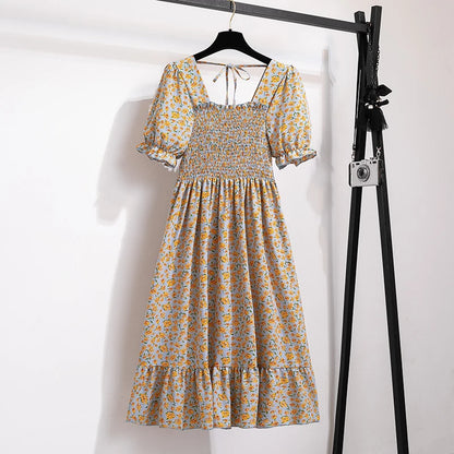 Summer Pleated Women Chiffon Dress