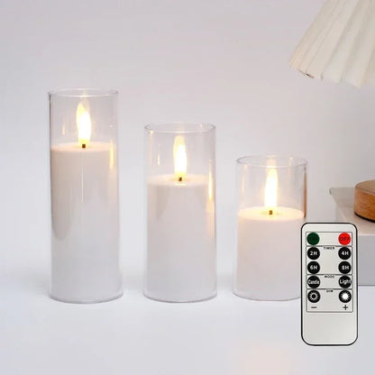 Clear Acrylic Flameless Candles