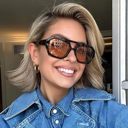 Square Double Bridges Women's Sunglasses