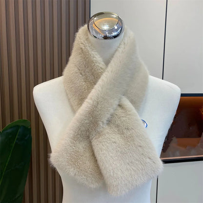 Women Winter Warm Thicken Cross Collar Scarf