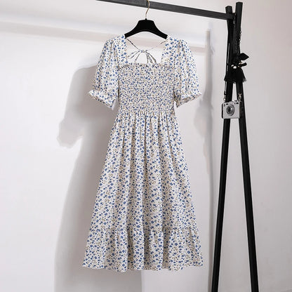 Summer Pleated Women Chiffon Dress