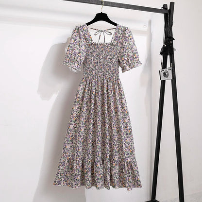 Summer Pleated Women Chiffon Dress