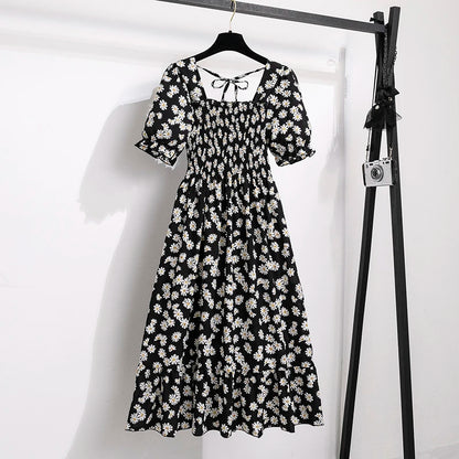 Summer Pleated Women Chiffon Dress