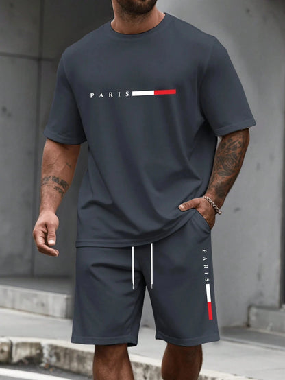 Men's 2 Piece O-neck Tracksuit