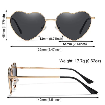 UV400 Protection Heart-Shaped Sunglasses