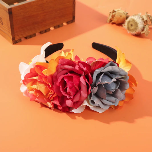 Halloween Flower Hair Crown Headband