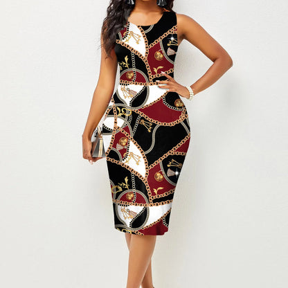 Women's Sleeveless Wrapped Dress