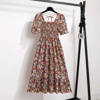 Summer Pleated Women Chiffon Dress
