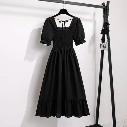 Summer Pleated Women Chiffon Dress