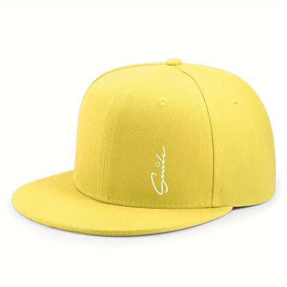 Unisex Woven Flat Brim Sun Hat
