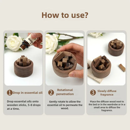 Essential Oil Wood Aroma Diffuser