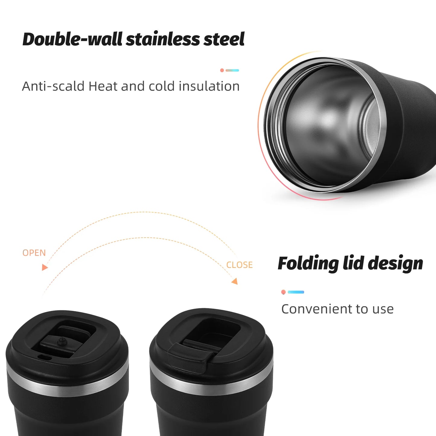 360ML Stainless Steel Coffee Tumbler
