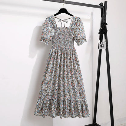 Summer Pleated Women Chiffon Dress