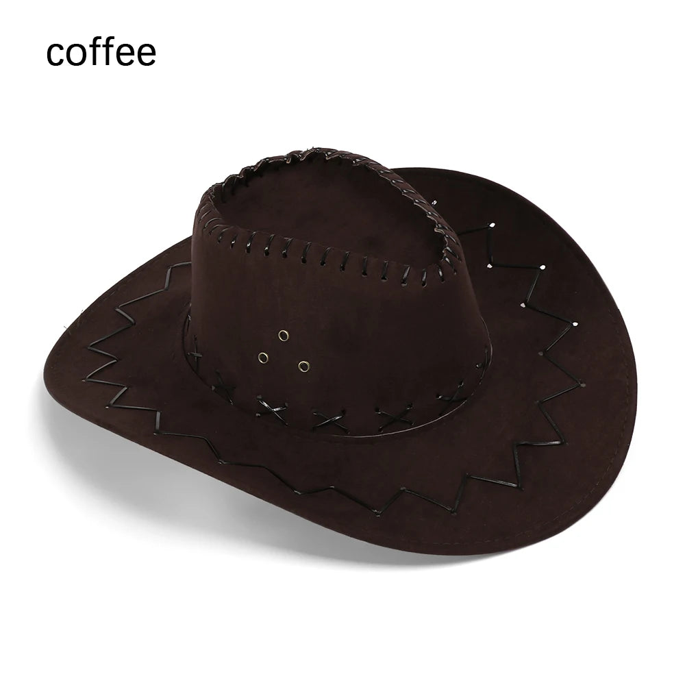 Unisex Western Wide Brim Fedoras Hat