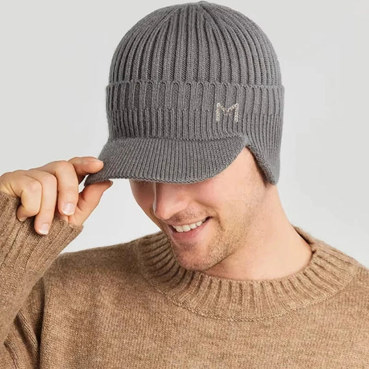 Winter Warm Visor Beanie Hat