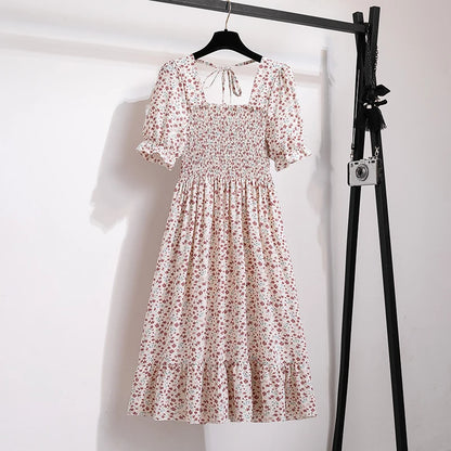 Summer Pleated Women Chiffon Dress