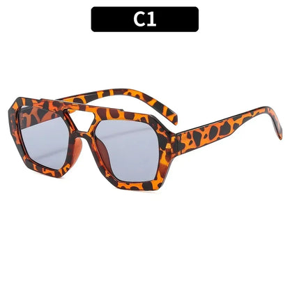 Square Double Bridges Women's Sunglasses