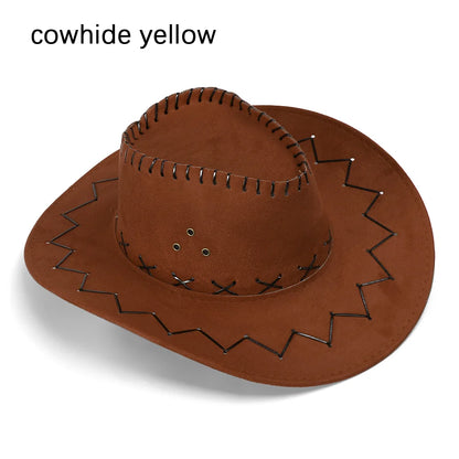 Unisex Western Wide Brim Fedoras Hat