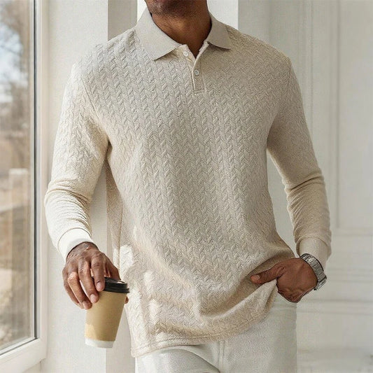 Men Long Sleeve Polo Shirt