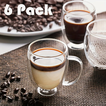 350ML Double Wall Glass Coffee Mug