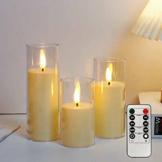 Clear Acrylic Flameless Candles
