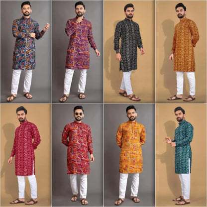 Men's Ethnic Style Mid-Length Top