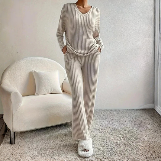 Straight-leg Pants + Sweater Set